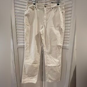 Talbots Winter White Velveteen Straight-Leg pants